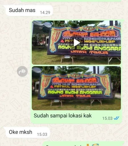 Pengiriman Papan Bunga Pulau Ayer Jakarta
